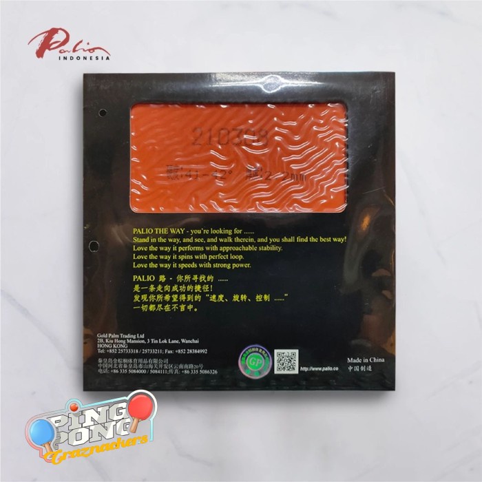 Karet Bat Tenis Meja Pingpong Palio The Way 40+