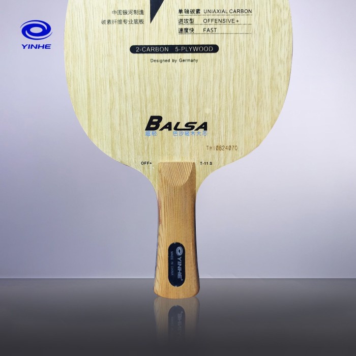 Kayu Bat Tenis Meja Pingpong Yinhe T11s Balsa Carbon Offensive Plus