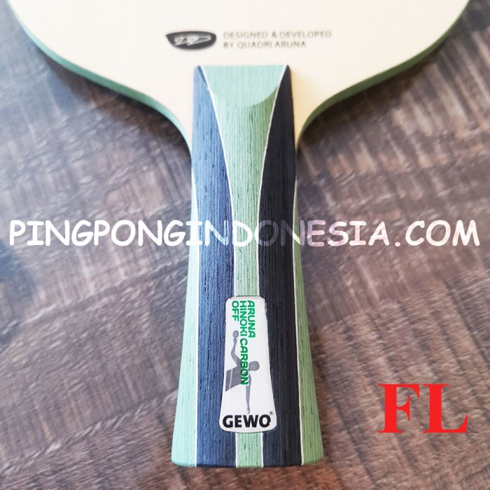 GEWO Aruna Hinoki Carbon OFF - Kayu Pingpong Blade Tenis Meja Bet Bat