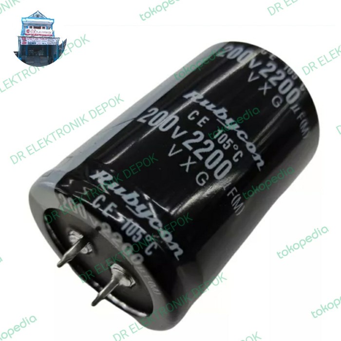 HOT SALE Elco Kapasitor RUBYCON asli 2200uf 2200 2200MDF 200v 200 volt