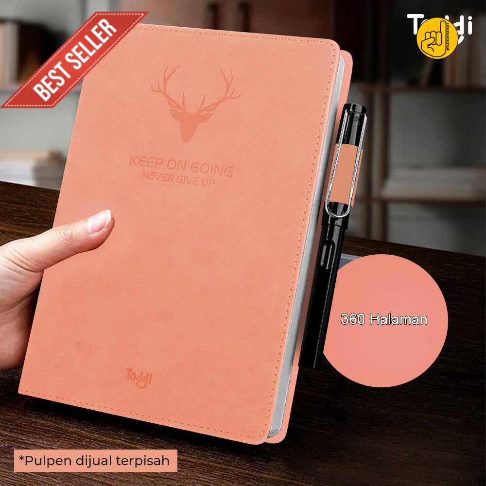 

baldan Toddi Buku Jurnal Hardcover Notebook Diary 80 GSM 360 Halaman Grid - CW-5025 good quality