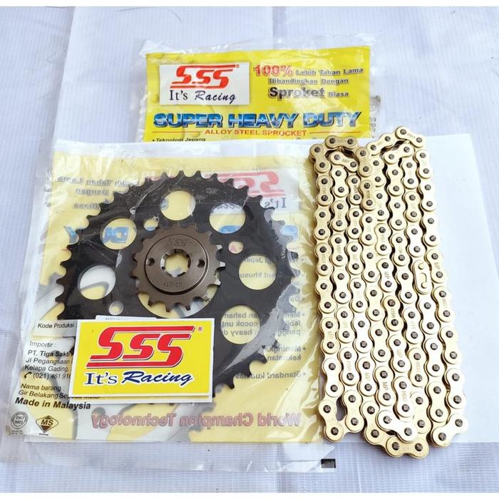 terbaru  gear set gearset sss 415 428 suzuki shogun -bravo - tornado- smash -titan - shooter gir