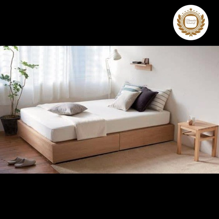 dipan tempat tidur , dipan laci 90x200
