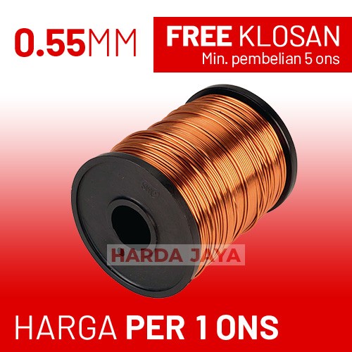 KAWAT EMAIL TEMBAGA 0.55MM - HARGA PER 1 ONS