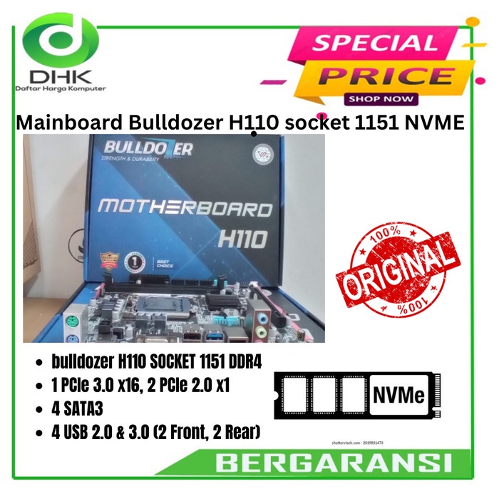 BISA GOSEND MAINBOARD BULLDOZER H110 SOCKET 1151 NVME TERLARIS