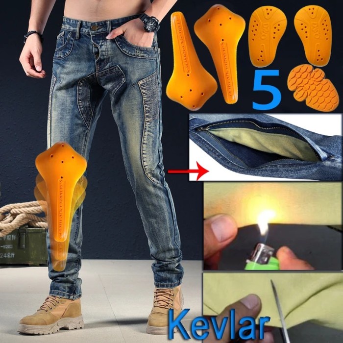 Kevlar Motorcycle riding jeans South Korea Pants retro Japan Men Moto