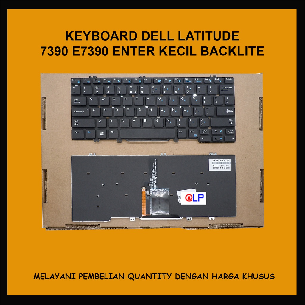 Keyboard Dell Latitude 7390 E7390 Enter Kecil Backlite