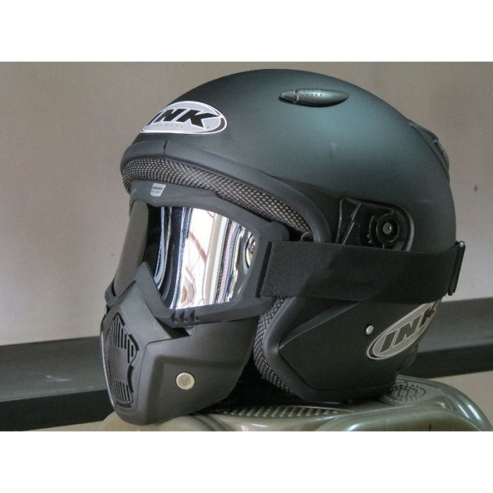 MOXER MOXER BISA COD HELM INK SNI RETRO SET GOOGLE MASK BISA COD BISA COD