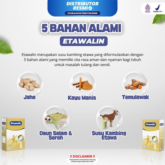 

SUSU ETAWALIN 3 BOX ORIGINAL MINUMAN SUSU SERBUK KAMBING ETAWA DISTRIBUTOR RESMI MILK ETAWALIN HALAL