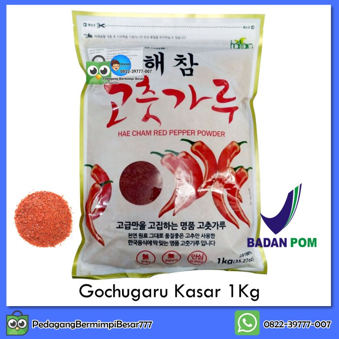 

Hae Cham Red Pepper Powder 1Kg Gochugaru Gochukaru Cabai Korea Harga Promo