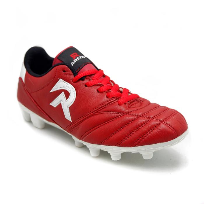 Sepatu Bola Aredo Kulit Asli Merah Original Sol Jahitan Sepatu Sepak Bola Dewasa Terbaru 2023