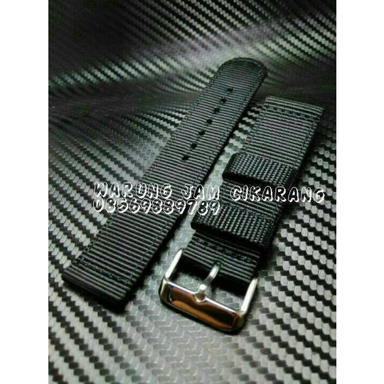 PREMIUM STRAP SEIKO ORIGINAL / TALI SEIKO CANVAS NON LOGO 22 MM ORIGINAL HITAM