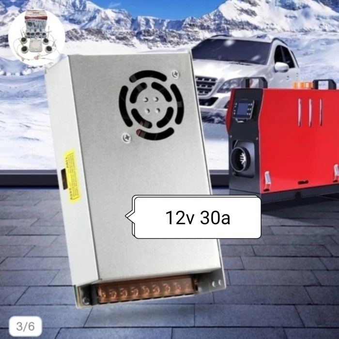 PREMIUM Adaptor 12V 30A Power Supply Switching LED Jaring 30 Ampere 12 Volt DC
