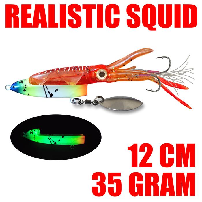 terbaru  umpan pancing ikan casting cumi karet dengan timah pemberat octopus skirt gid bukan