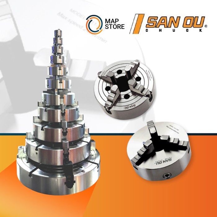 Mantab Chuck Bubut 8" 3 Jaw / Claw Bubut 3 Jaw / Catok Kepala Bubut 8 Inch