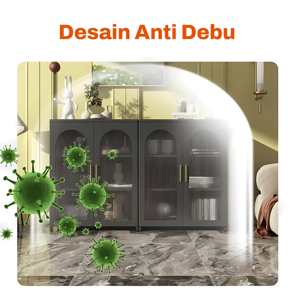 Promo Lemari Display Tas Kaca Full Besi Lemari Hias Pajangan Ruang Tamu Lemari Buku Modern Minimalis