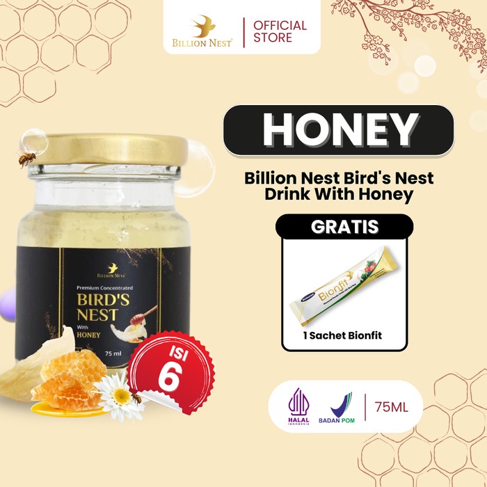 

6 Pcs Billion Nest Honey Bird's Nest Minuman Sarang Burung Walet Madu