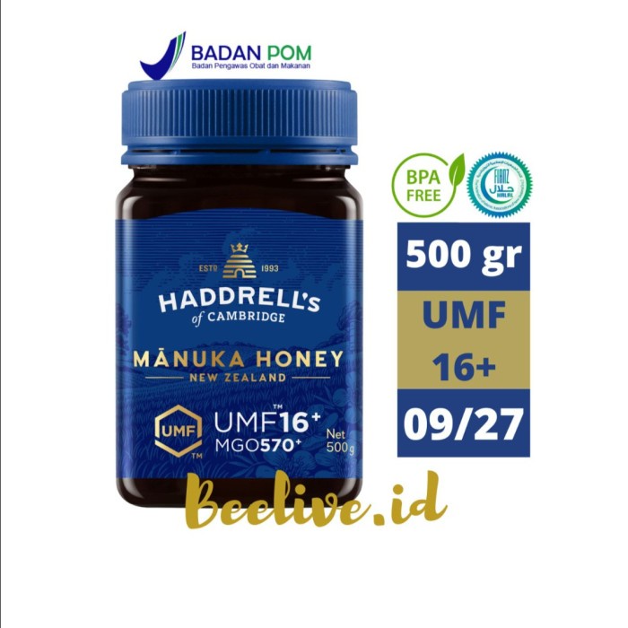 

Madu Haddrells Manuka Honey UMF 16+ MGO 573+ 500 GR (UMF 15+ UP)