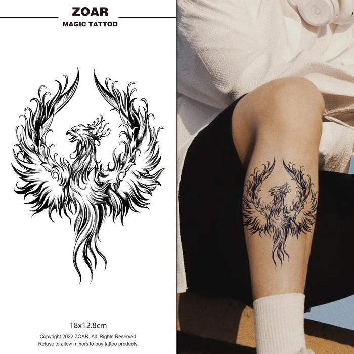 Zoar-By68 Stiker Tato Temporary Semi Permanen Tahan Lama Tattoo Menempel Dekorasi Seni Untuk Pria
