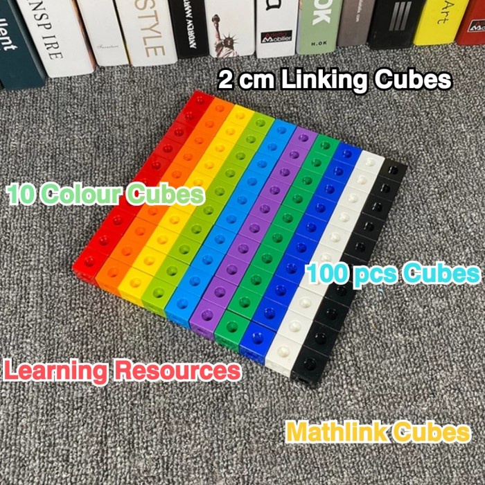 Mainan Edukasi Anak Balok Kubus Belajar Berhitung & Permainan Susun Bangunan Balok Kubus Warna -