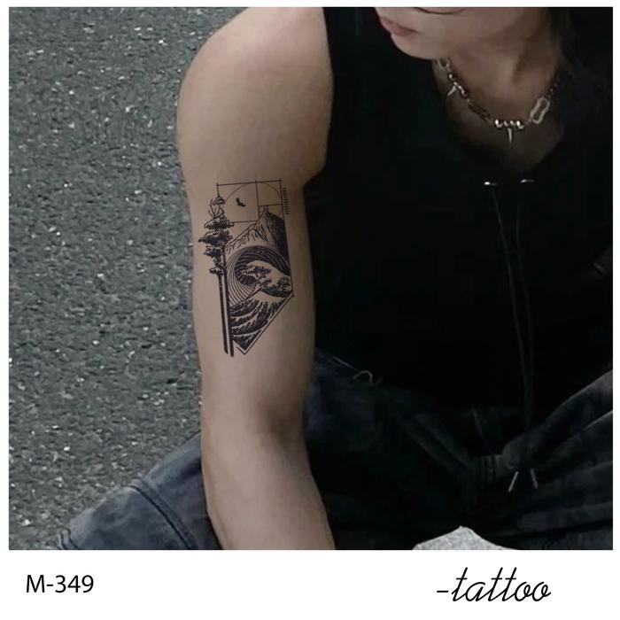 Zoar-Y63 Stiker Tato Temporary Semi Permanen Tahan Lama Tattoo Menempel Dekorasi Seni Untuk Pria Dan
