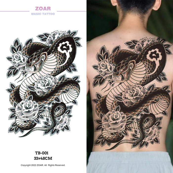Zoar Tb Stiker Tato Temporary Semi Permanen Tahan Lama Tattoo Menempel Dekorasi Seni Untuk Pria Dan