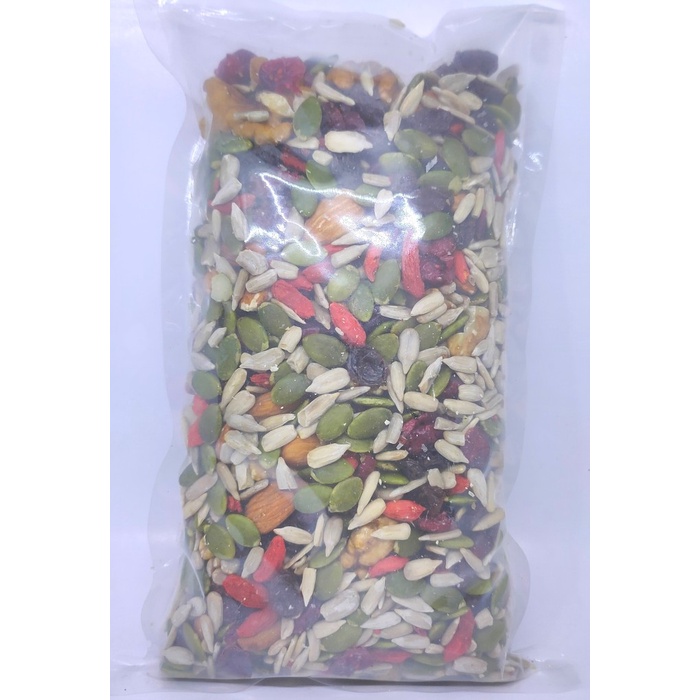 

BARANG TERLARIS Campuran Kacang, Biji, & Buah Kering / Original Mix Nut 500 Gr