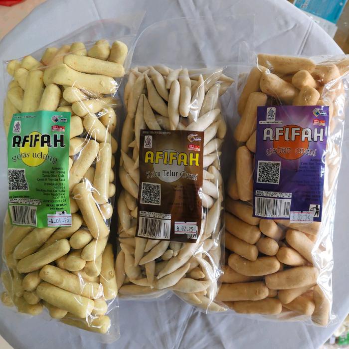 

BARANG TERLARIS GETAS UDANG 250GR, GETAS CUMI 250GR DAN KERICU 200GR 3PCS SNACK KHAS BANGKA