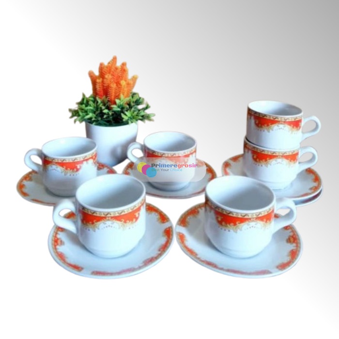 CANGKIR KOPI 1 SET KERAMIK / GELAS SET CANGKIR DAN TATAKANNYA 1 PACK KODE 152