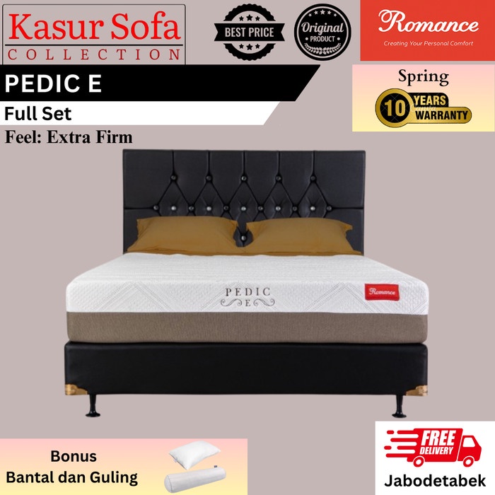 Full Set Romance Pedic E Kasur/Matrass/Mattress/Springbed Orthopedic (Extra Firm)