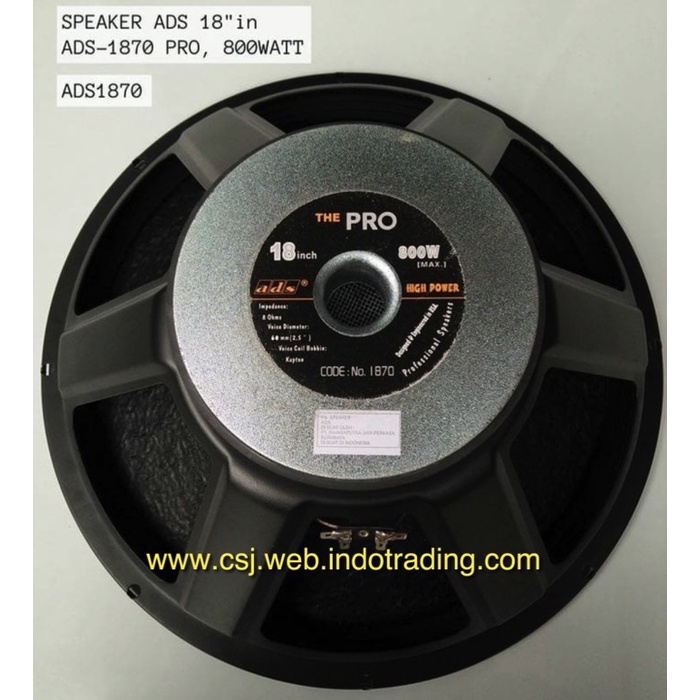 Ready speaker ADS 18 inch 1870