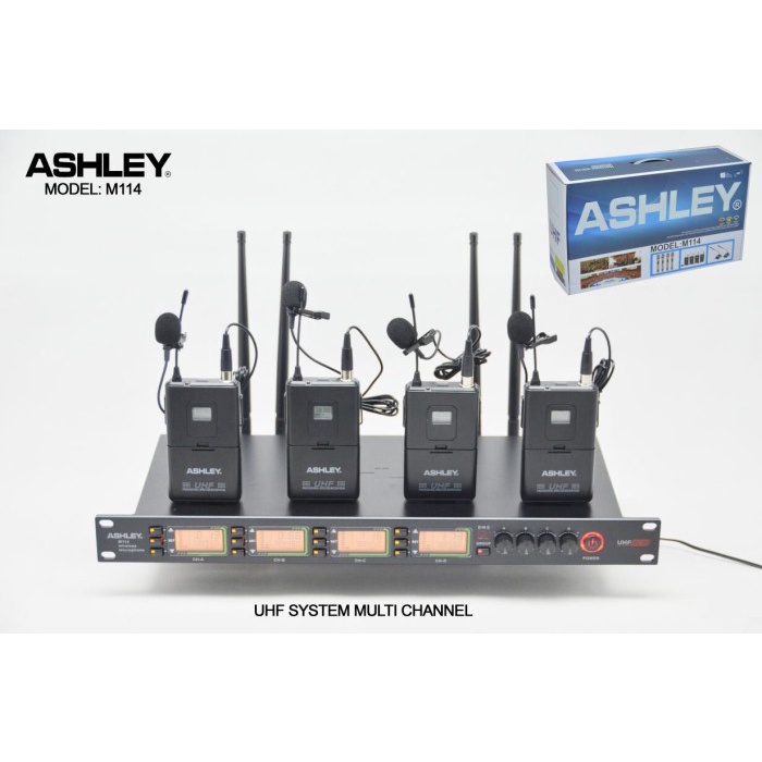 Mic jepit tanpa kabel ashley M14 Unit Baru - Garansi Resmi