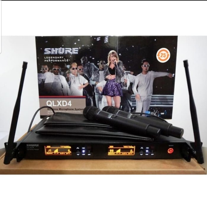 mic wireless shure qlxd4 kualitas sangat bagus (sepasang) Unit Baru - Garansi Resmi