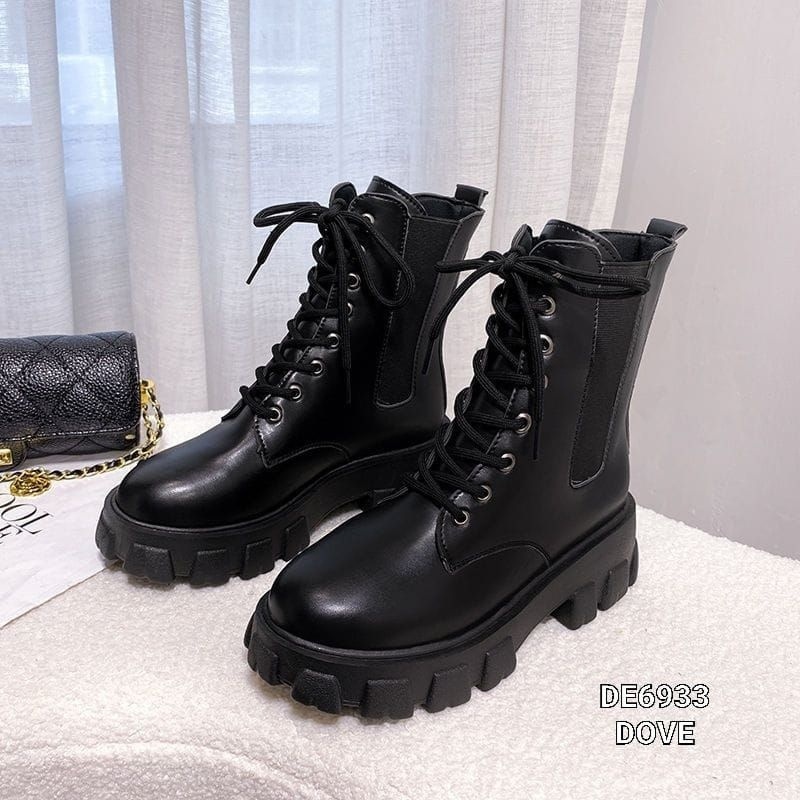 DISKON CAKEPP COMBAT BOOTS LADIES KOREA DE6933