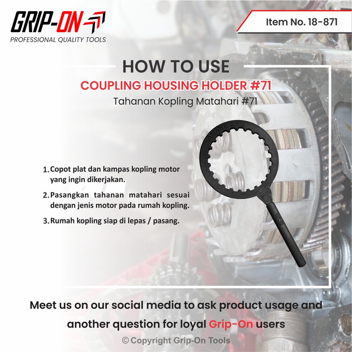 TAHANAN KOPLING MATAHARI YAMAHA #71 - COUPLING HOUSING HOLDER NO 71