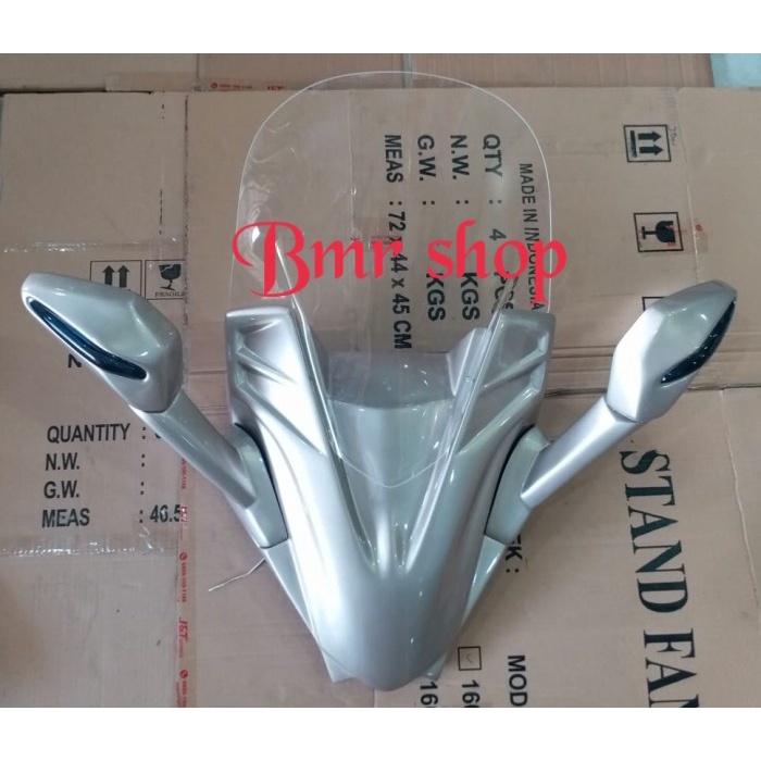 Sepaket spion lipat visor winsil windshield tameng pcx 150 lokal 2018