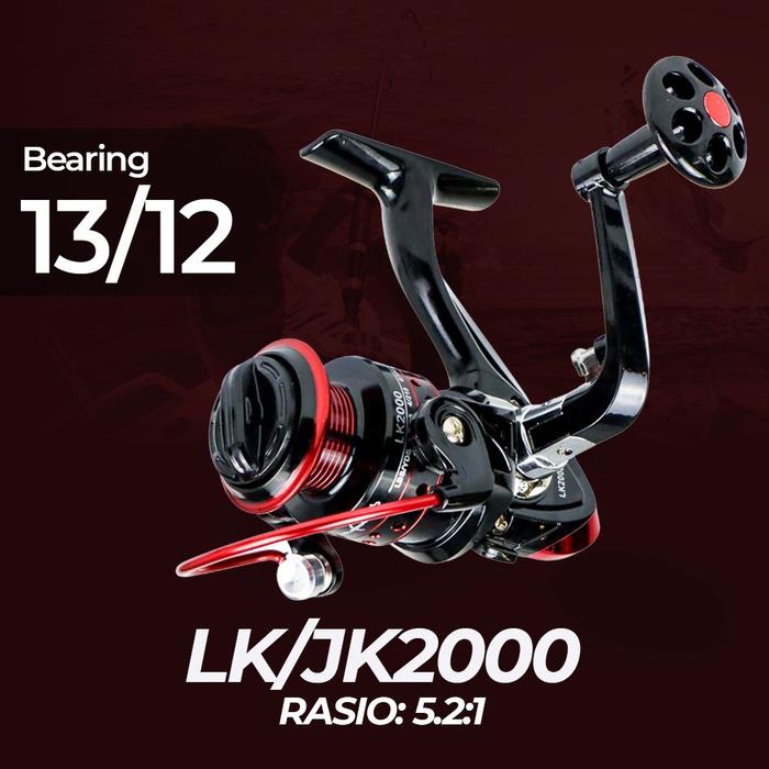 terbaru  [bisa cod] reel pancing spinning ball bearing 13 lk2000/ lk5000/lk7000 ready
