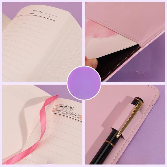 

JIALILI Buku Diary Notebook Catatan Jurnal B6 256 Halaman with Lock - F-5
