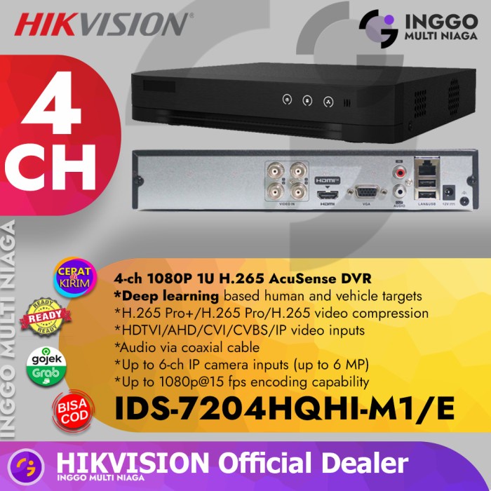 DVR HIKVISION DS-7204HQHI-K1/E 4 ANNEL 4 DS-7204HQHI-K1 2MP 4MP