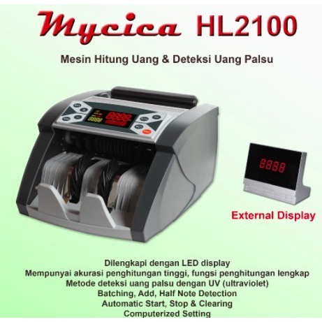 

Terlaris Mesin Penghitung Uang / Money Counter ANTI UANG PALSU tipe HL 2100 SALE