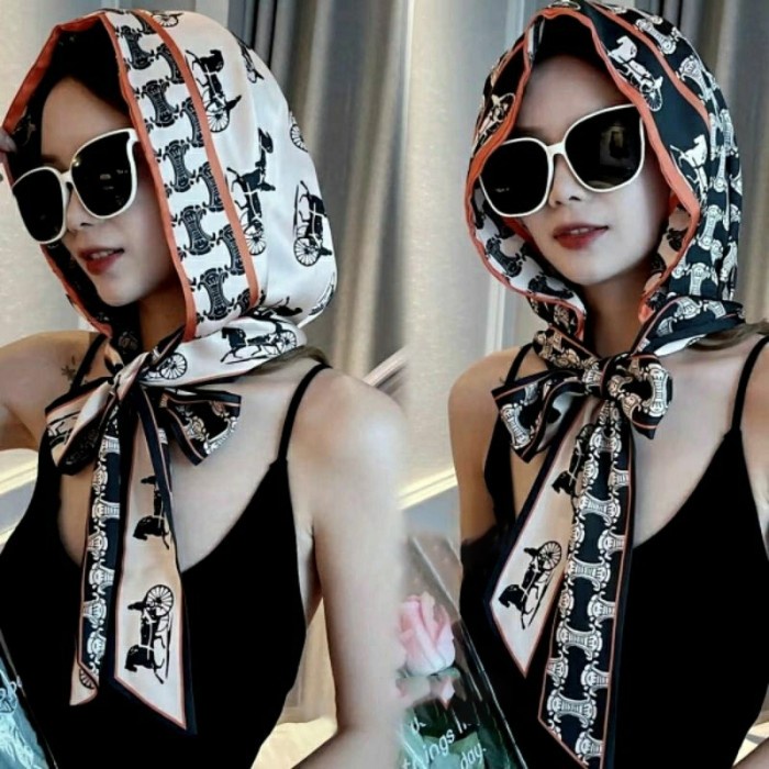 Hijab Instant Kerudung/Hijab Voal Segi/Hijab Voal Bamboo/Hijab Instan Hania/Turban Instan Dewasa