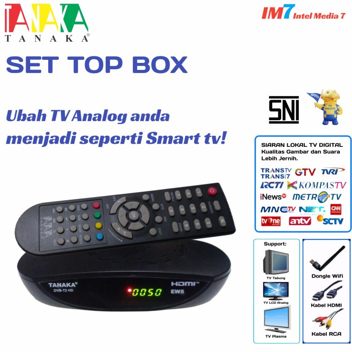 Grosir Set Top Box Tanaka T2 New stb tv digital DVBT2