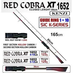 terbaru  joran kenzi red cobra xt 1652 4-10lbs 5-12lbs spinning pancing ready