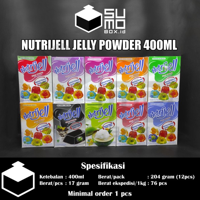 

Ready Stok" Nutrijell Nutrijel 10Gram / Bubuk Agar Jelly Pudding Instan