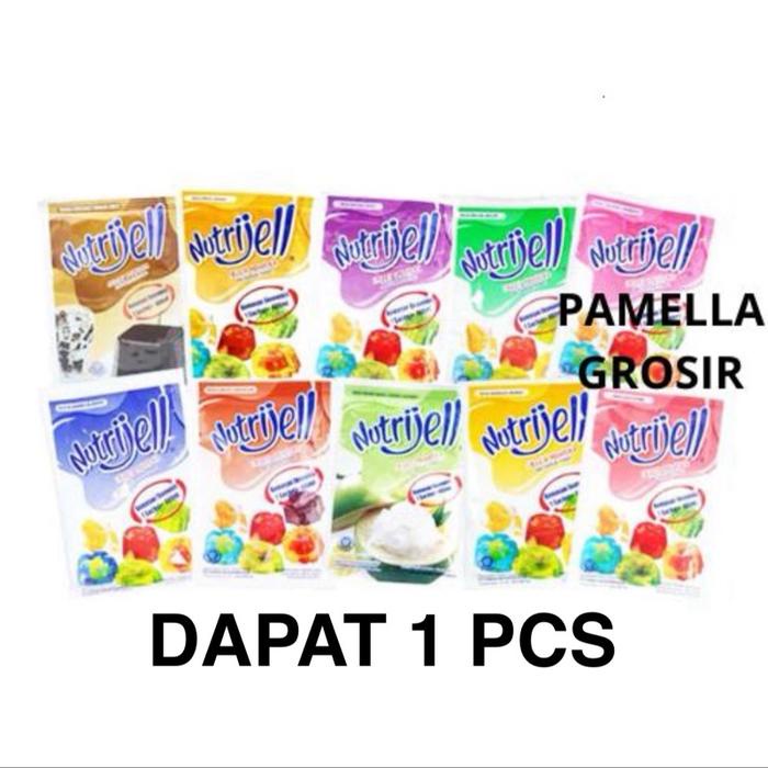 

Ready Stok" Jelly Nutrijell Ekonomis 10Gr Dapat 1 Pcs