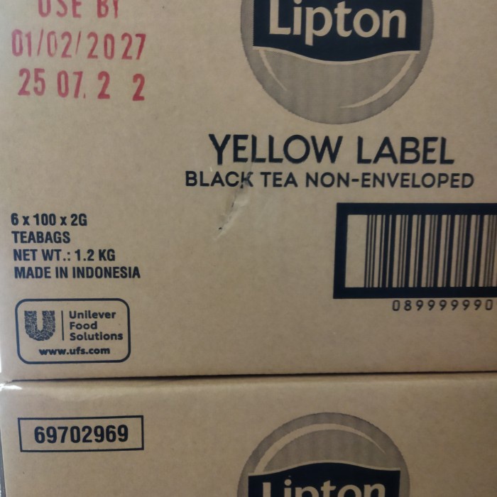 

lipton yellow label tea 100 1karton isi 6 . tu