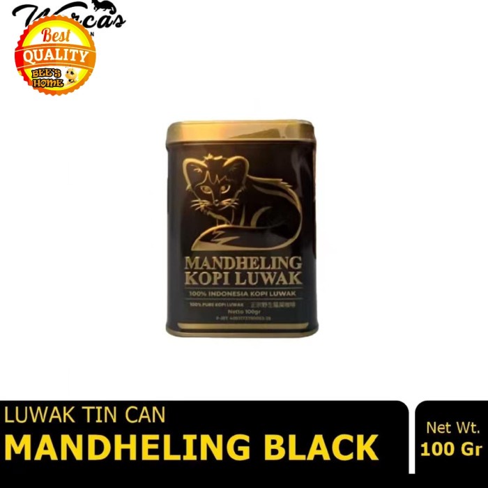 

Tin Can Black Mandheling Kopi Luwak 100 gr Bersertifikat Halal Coffee Luwak Premium