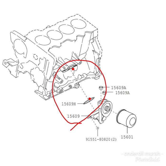 Seal O ring rumah filter oli avanza xenia 2003-2015 1SET ORIGINAL.