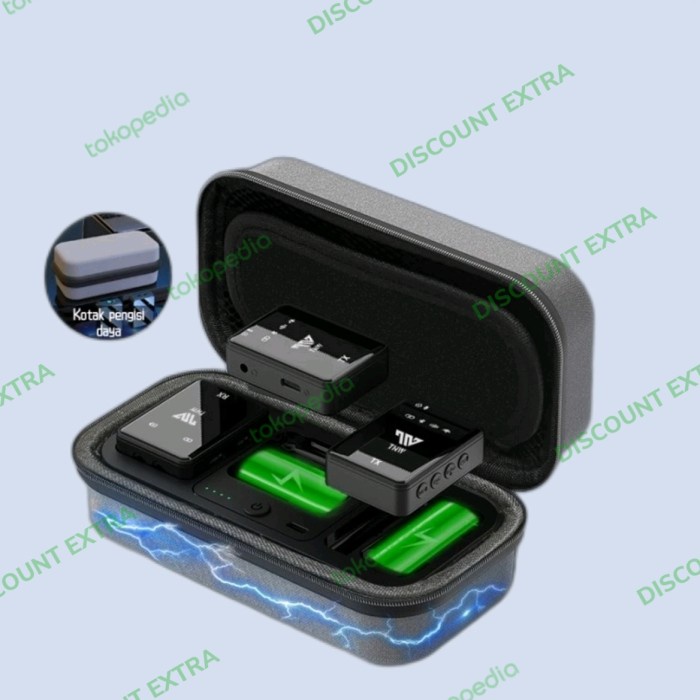 TNW n11 microphone wireless dual Microphone Clip on Mic -2Mic1Receiver