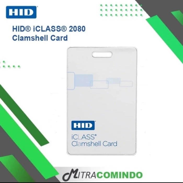 

Kartu Akses HID iClass 2080 Clamshell Smart Card